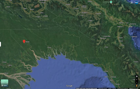 Moka pinned on a map of Gulf Province