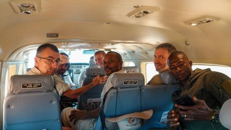 The African Parks Network team boarded the MAF aircraft.