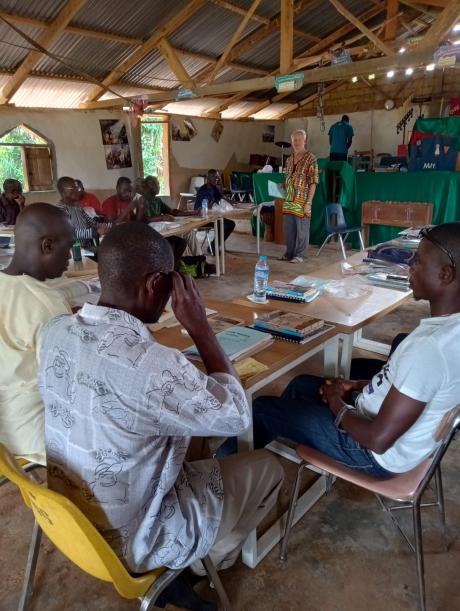 Training district pastors at Trinity Evangelical Lutheran church