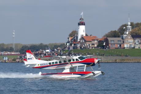 MAF's new float plane arriving in the Netherlands ahead of service in Uganda