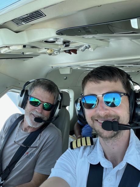 Marty Comer and Captain Ed Burrows