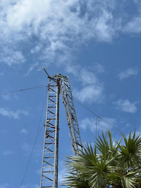 Image of damaged radio tower