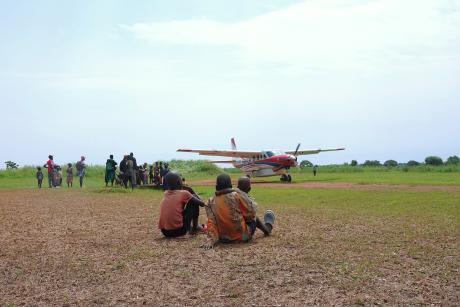 MAF flies aid workers to Adjumani Airfield 